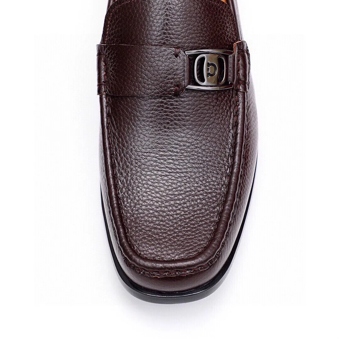 Men's shoes 💰520 💐[Ferragamo/Ferragamo] New 🐲Ferragamo* Ferragamo classic formal leather shoes! It uses imported first-layer pebbled cowhide leather upper + luxurious hardware buckle, and the inner first-layer comfortable cowhide leather lining! Original rubber outsole! Code number 38-44 (45🉑️customized)